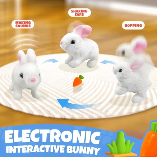 Bunny Toy Interactive Electronic Pet with Sounds and Movement